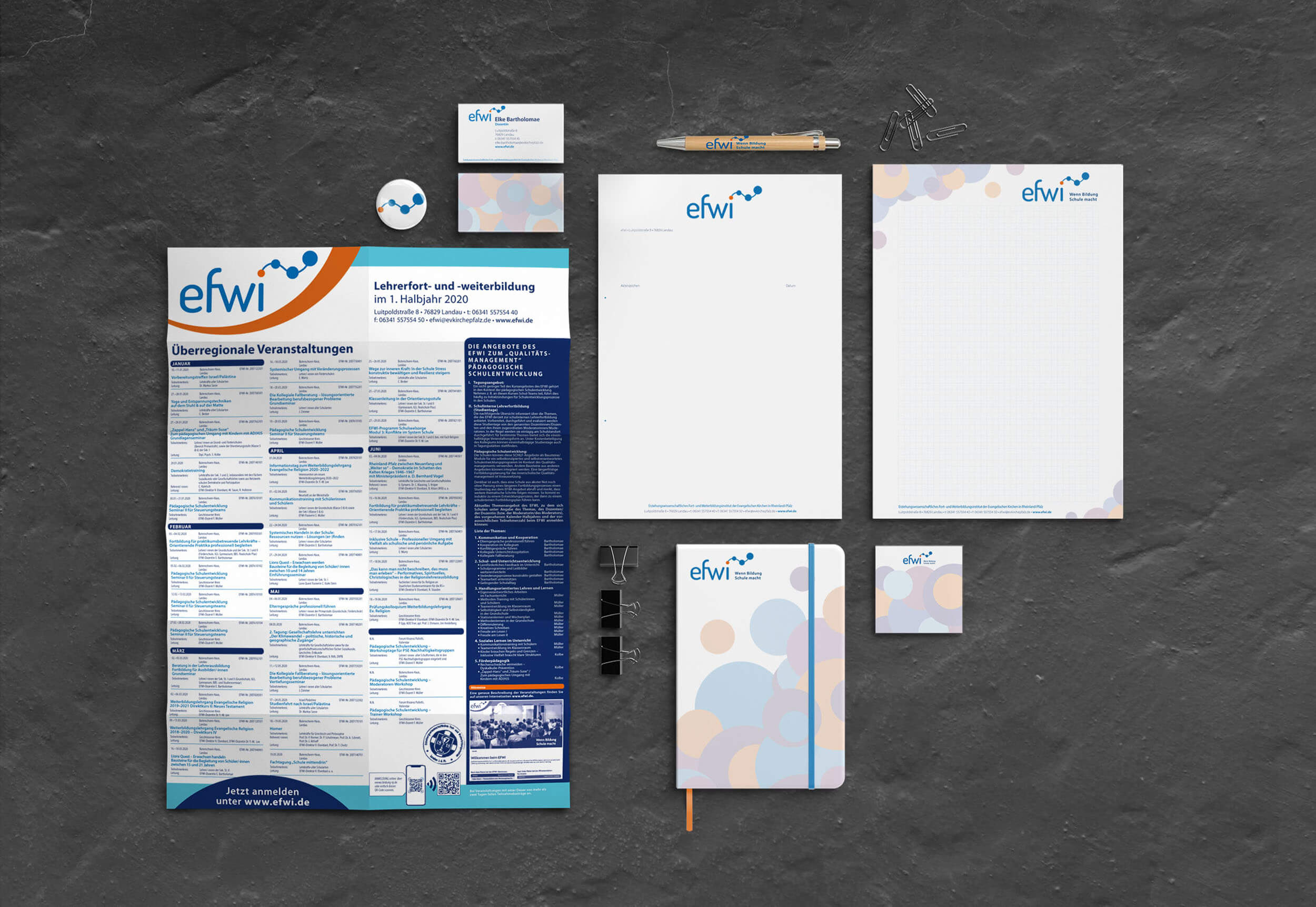 EFWI – Erziehungswissenschaftliches Fort- und Weiterbildungsinstitut – Design/Konzeption/Werbemittel